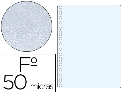 100 fundas multitaladro Q-Connect Folio polipropileno 50µ